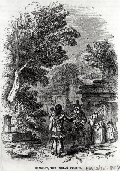 Samoset, o visitante indiano, de &39;Harper&39;s Monthly&39;, 1857 de American School