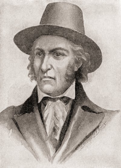 Samuel Chester Reid, comandante de um corsário durante a Guerra de 1812, de "The History of Our Country", publicado em 1905 (litografia) de American School