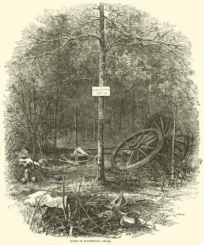 Cena da morte de McPhersons, julho de 1864 de American School