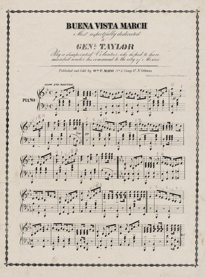 Sheet Music, Buena Vista March de American School