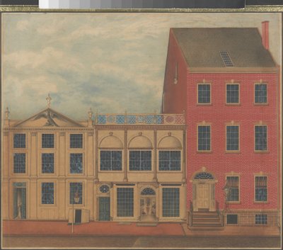 Loja e armazém de Duncan Phyfe na Fulton Street na cidade de Nova York, c.1817-1820 (aquarela, tinta e guache em papel branco) de American School