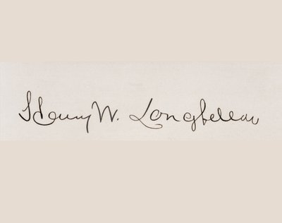 Assinatura de Henry Wadsworth Longfellow de American School