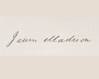 Assinatura de James Madison de American School
