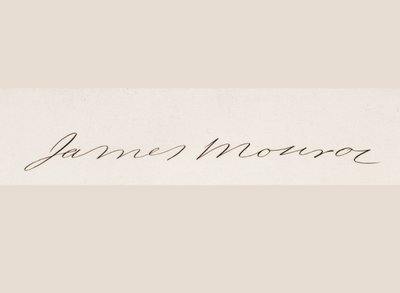 Assinatura de James Monroe de American School