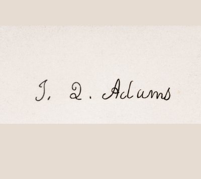 Assinatura de John Quincy Adams de American School