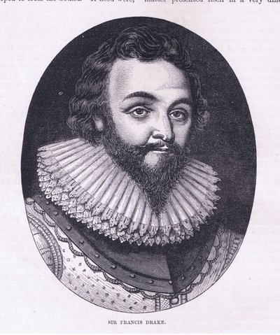 Sir Francis Drake, ilustração de Cassell