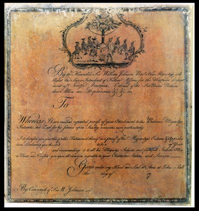 Sir William Johnsons (1715-74) Testemunho indiano, c.1770 (ver também 192704) de American School