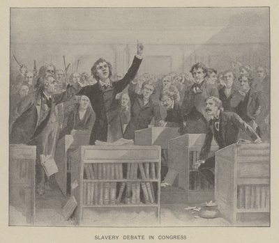 Debate sobre a escravatura no Congresso (litografia) de American School
