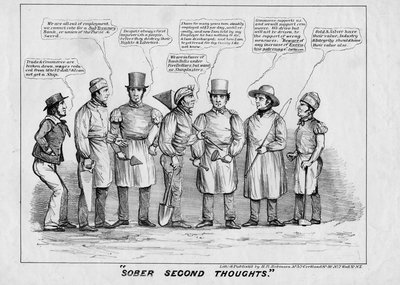 Sober second thoughts, publicado por HR Robinson, Nova York, 1839, de American School