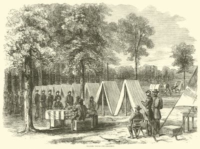 Soldados votando para presidente, setembro de 1864 de American School