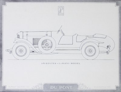 Speedster - modelo de LeMans, carros de motor de DuPont, 1921 de American School