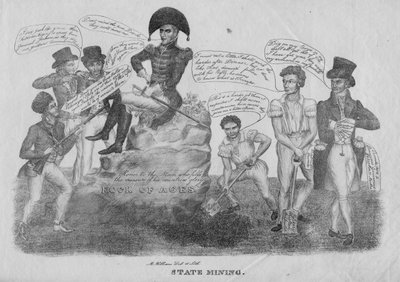 Mineração do estado, c.1828 de American School