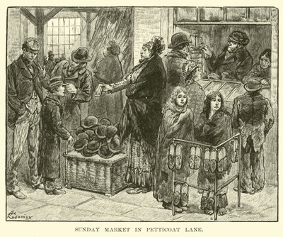 Mercado de domingo na pista Petticoat de American School