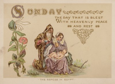 Domingo, o dia abençoado pela paz e pelo repouso celestes (cromolitho) de American School