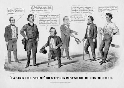 Tomando o coto, ou, Stephen em busca de sua mãe, publicado por Currer & Ives, Nova York, 1860 de American School