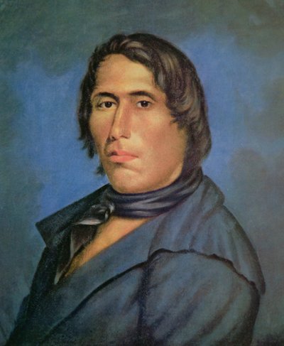 Tecumseh (1768-1813) (óleo sobre tela) de American School