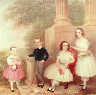As Crianças Abeel, c.1852-55 (óleo sobre tela) de American School