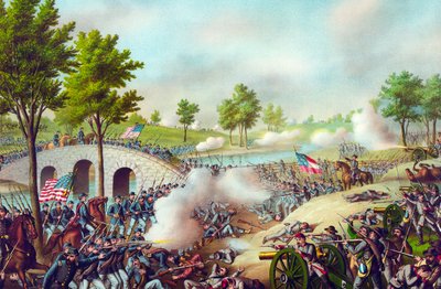 A Batalha de Antietam, 1862 de American School