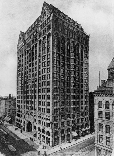 O edifício do Capitólio, também conhecido como o templo maçônico, Chicago, 1892-1939 de American School
