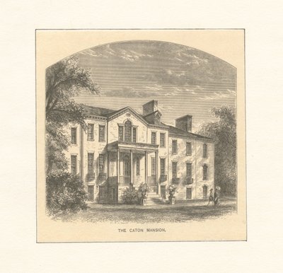 A Mansão Caton, c.1870 (gravura) de American School