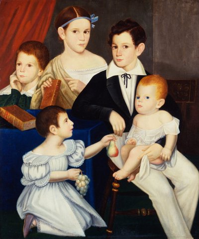 As Crianças do Dr.Elias Ogden, Natchez, Mississippi (óleo sobre tela) de American School