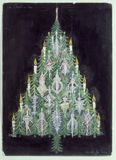 A Árvore de Natal (wc e guache) de American School