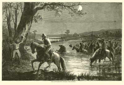 Os confederados cruzando o Potomac, setembro de 1862 de American School