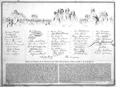 A Declaração da Independência, Cópia Gravada de American School