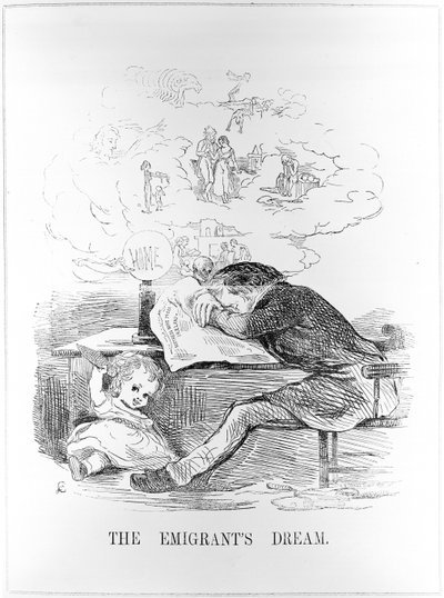 The Emigrants Dream, publicado no Yankee Doodle, 20 de março de 1847 de American School
