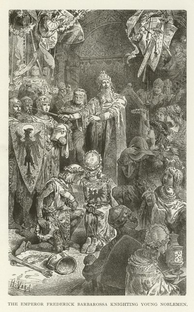 O imperador Frederico Barbarossa, cavaleiro de nobres jovens de American School