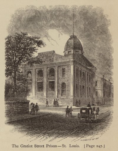A Prisão Gratiot Street, St Louis (gravura) de American School