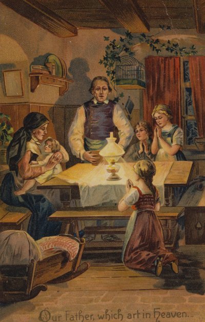 Oração do Senhor, Pai Nosso que estais no Céu (cromolitho) de American School