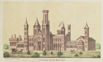 The Smithsonian Institute, Washington, publicado por E. Sachse de American School