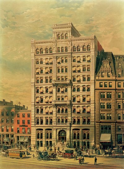 O Standard Oil Company Building, 26 Broadway, Nova York, pub. por Root e Tinker, 1886 de American School
