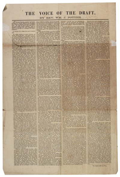 A voz do rascunho, 21 de julho de 1863 de American School