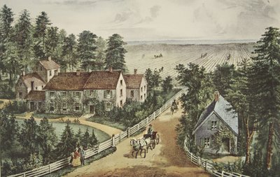 The Western Farmers Home, pub. 1871, Currier & Ives de American School