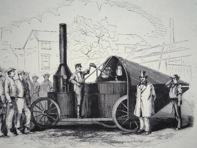 O Winans Steam Gun, capturado dos Confederados durante a Guerra Civil Americana, maio de 1861 (lito) de American School