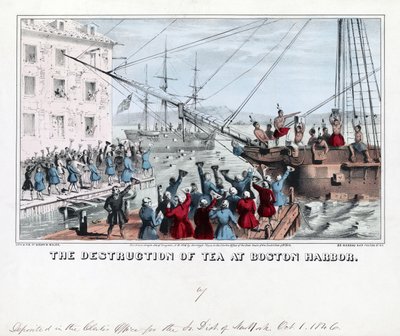 A destruição do chá no Porto de Boston, pub de American School