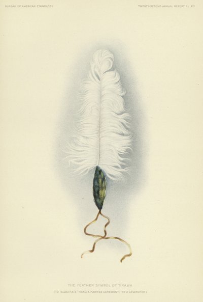 O símbolo da pena de Tirawa (litografia a cores) de American School