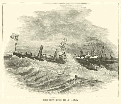 Os monitores em um vendaval, dezembro de 1864 de American School