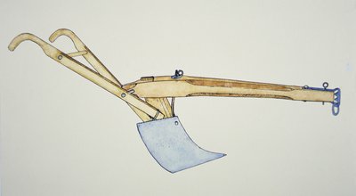 O arado de lâmina de aço (cor litho) de American School
