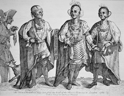 Três Chefes Cherokee Americanos de American School