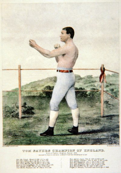 Tom Sayers, a partir de uma impressão de Currier & Ives (cor litho) de American School