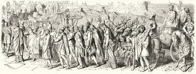 Triunfos, a procissão triunfal do Imperador Aureliano (gravura) de American School
