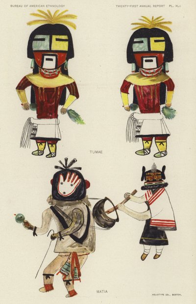 Tumae, Matia (litografia a cores) de American School