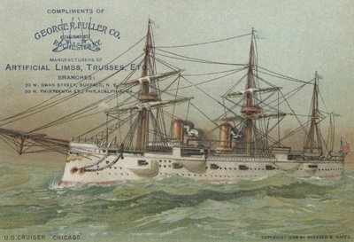 Cruzador da Marinha dos EUA USS Chicago, 1898 de American School