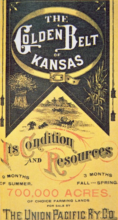 Cartaz da Union Pacific Railroad, c.1880 (cor litho) de American School