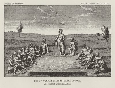 Uso dos cinturões de Wampum no Conselho Indiano de American School