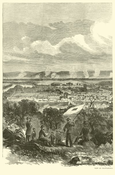 Vista de Chattanooga e do Federal Acampamento, novembro de 1863 de American School