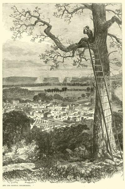 Vista de Chattanooga e do Federal Acampamento, novembro de 1863 de American School